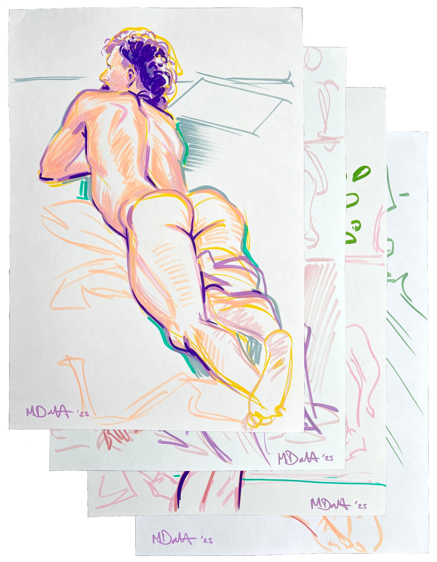 Life Drawings (Set of 4)