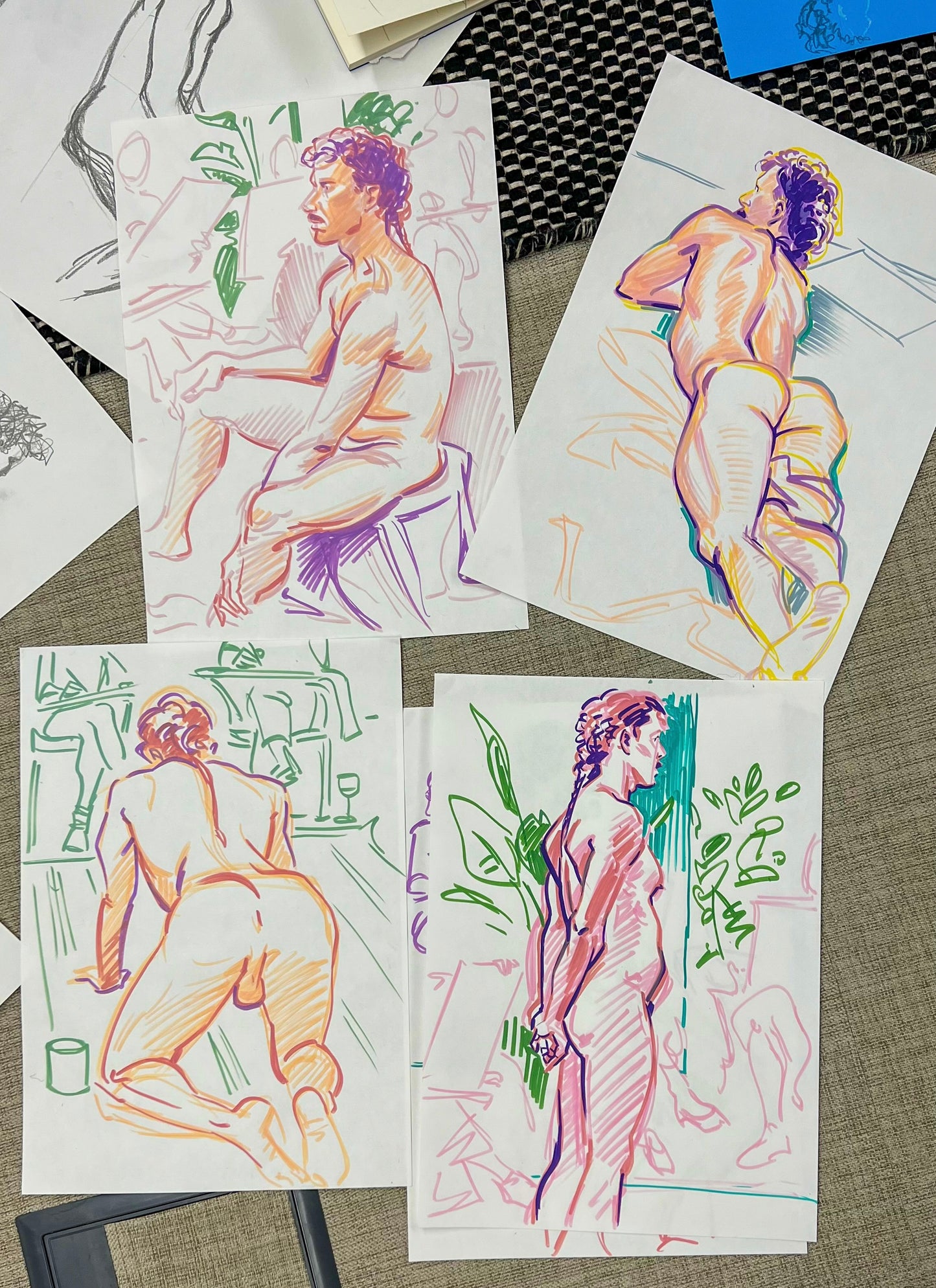 Life Drawings (Set of 4)